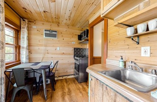 Thornton Cabin | Mountain-view cabin with porch, firepit, fireplace, WiFi & seasonal pool