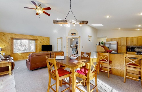 South Fork House | Mountain-view home near fishing & skiing with hot tub & game room - dogs OK