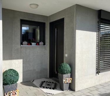 Voehringen Apartment | NaturOase, Moderne Architektur - Arbeitsplatz - Klimaanlage - Parkplatz - Waschmaschine