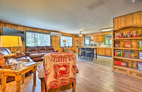 Strawberry House | Near Hiking Trails Woodsy Pine Cabin with Fire Pit