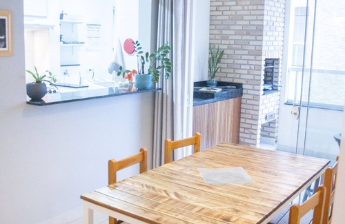 Itagua Apartment | New apartment with gourmet balcony, AC, 2 parking spaces, Wi-Fi and Smart TV, 200m from the beach