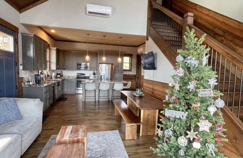 Chalet Village North Ski Chalet | NEW, Contemporary Chalet With Stunning VIEWS! HUGE Decks, Game Room, Fire Pit