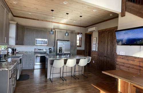 Chalet Village North Ski Chalet | NEW, Contemporary Chalet With Stunning VIEWS! HUGE Decks, Game Room, Fire Pit