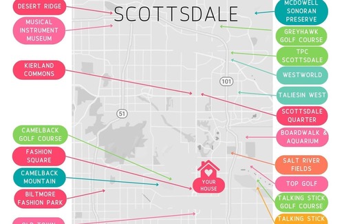 Park Scottsdale One House | NEW Desert Rose Getaway 🌹☀️💕🌵🌸 Old Town w/ Pool & Hot Tub