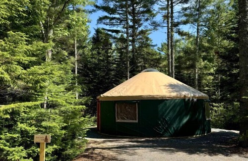 Bar Harbor RV Rental | New luxurious yurt located in Bar Harbor, Maine with access to Northeast Creek