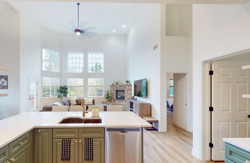 Ponderosa Trails House | New remodeled forested 2-story home with large patio, W/D, fireplace, grill