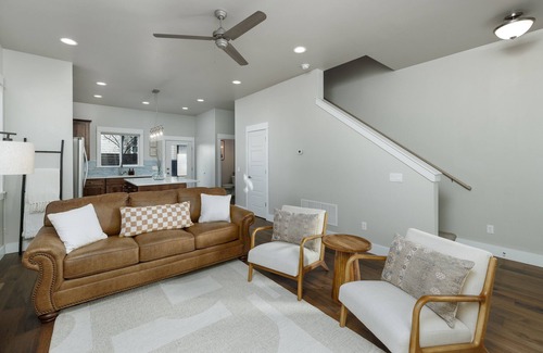 Four Corners Condo | NEW! Townhome in 4-corners, garage parking, walk to river - 30-night minimum