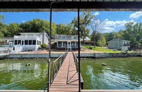 Rocky Mount House | New! Waterfront Lake Ozark Getaway - 2 Boat Slips and High Dive!