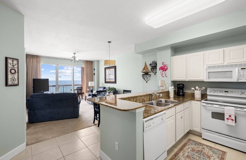 Panama City Beach Condo | Ocean View Beachfront Getaway | Sleeps 4 & Walk to the Waves at Sunrise Beach Resort 705