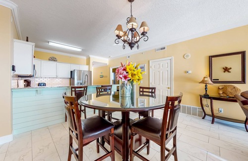 West Panama City Beach Condo | Ocean-view condo with pool, hot tub, WiFi, AC, & complimentary beach service