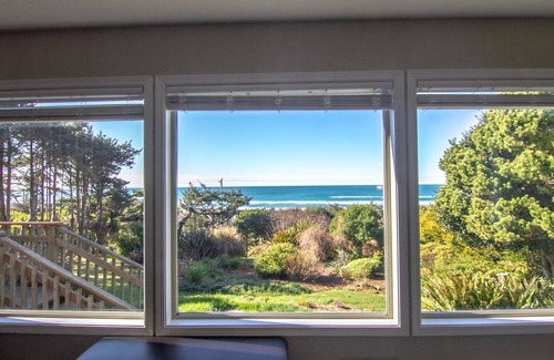 Waldport House | Ocean View Home with Hot Tub, Dog Friendly!