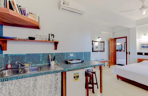 Placencia Apartment | Oceanfront escape with beach access, partial AC, patio, grill, & Ping-Pong