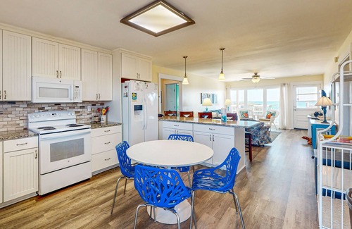 Topsail Beach House | Oceanfront home with beach access, ocean and beach views, foosball table, deck