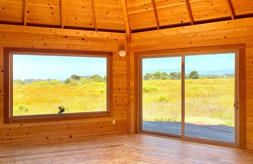 Point Arena House | Octagon coastal cabin retreat. Private and pet friendly.