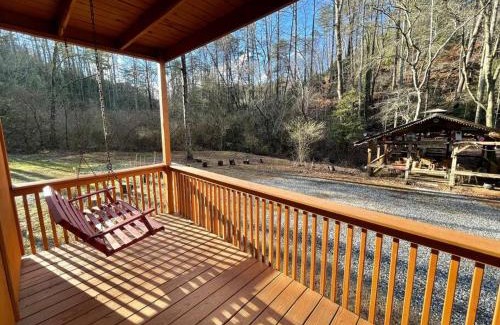 Helen House | Oktoberfest themed Cabin in woods stream #14