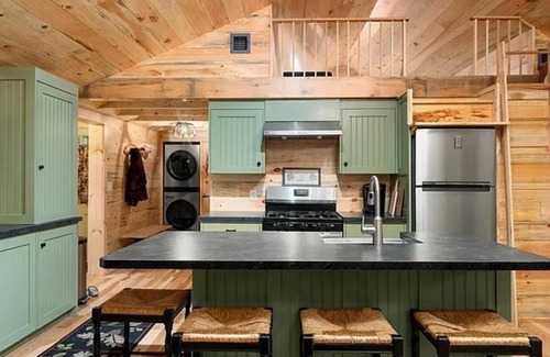 Old Forge Cabin | Old Forge, NY - Secluded Riverfront Cottage with AC, W/D, Walk to Town!