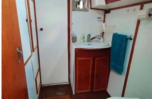 Porquerolles Boat Rental | one double room in our catamaran in porqueroles bay