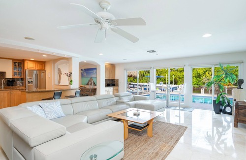 Deerfield Beach House | Outstanding/BEST Waterfront Home 40' Heated Saltwater Pool w/Island View VIDEO