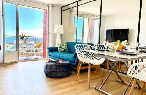 La Californie Apartment | PANORAMIC SEA VIEW - Air conditioning - Terrace - 2 Bedrooms - Kitchen - Wifi - Tramway