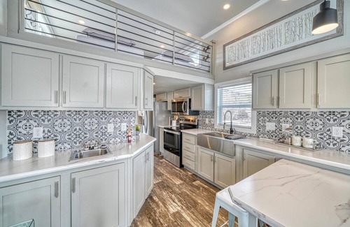 Salida Cabin | Park Model Cabin - Twin Loft - One queen bed in the private bedroom, with two twin beds in the open loft.