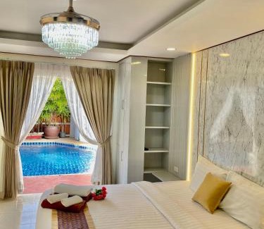 Jomtien Villa | Pattaya Pool Villa39A 300 mater to beach gate exit