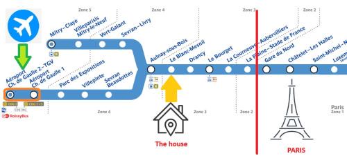 Le Blanc-Mesnil Apartment | Petit studio pour 4 personnes avec coin jardin