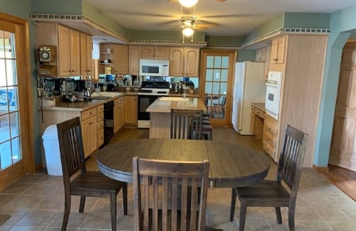 Drums Ski Chalet | Pocono Area Lakefront Estate, GREAT FOR KIDS, Pontoon boat for rent, game room.