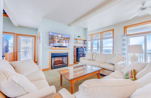 Buxton House | Premier Oceanfront Dog Friendly Home with Pool, Elevator, Hot Tub, and Tiki Bar
