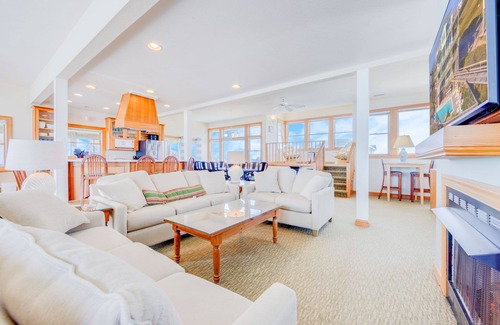 Buxton House | Premier Oceanfront Dog Friendly Home with Pool, Elevator, Hot Tub, and Tiki Bar