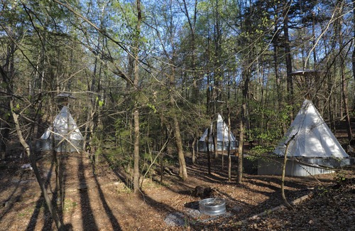 Dandridge RV Rental | Primitive, rustic, tipi glamping & nature immersion retreat~ Historic Dandridge