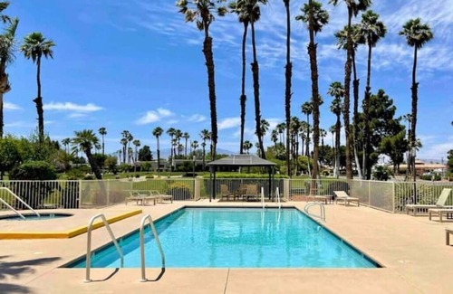 Palm Springs Condo | Private Clubhouse: 34 Pools, 27-hole Golf & Tennis