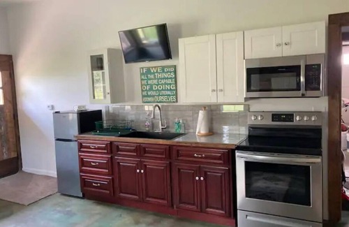 Driggs Apartment | Private farm house lock off on sheep farm with salt hot tub