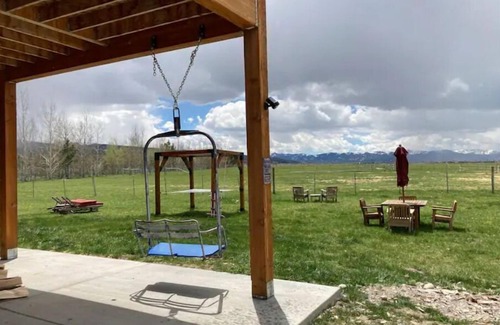 Driggs Apartment | Private farm house lock off on sheep farm with salt hot tub