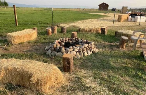 Driggs Apartment | Private farm house lock off on sheep farm with salt hot tub