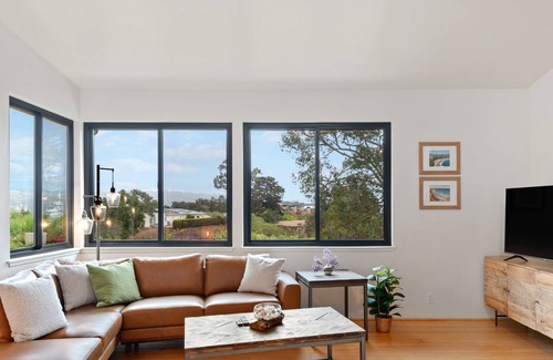 Las Positas House | Private lot, with city and ocean views, & hot tub