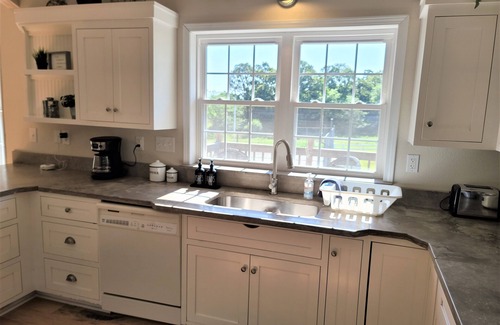Brookline Station House | Private Pool Still Open at The Redemption Ranch: fire pit, sunroom