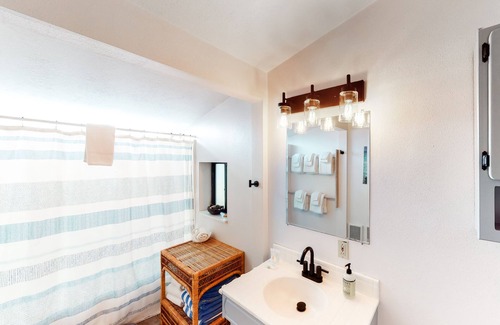 Tillicum Beach House | Quiet, dog-friendly home with private hot tub, backyard, & path to beach