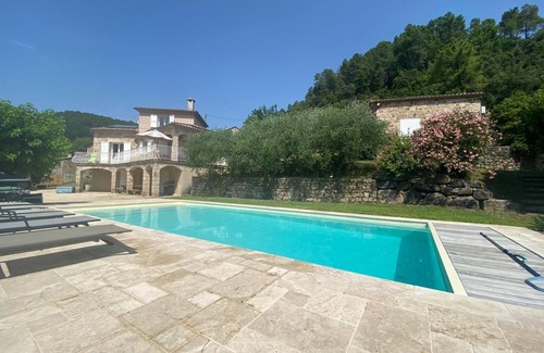 Saint-Andre-Lachamp Villa | Quiet villa with pool, ideal for families