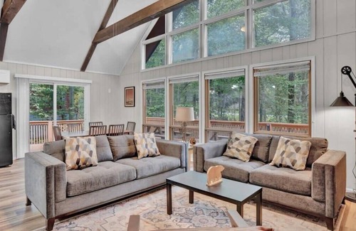 Gouldsboro Ski Chalet | Raised A Frame Chalet | Big Bass Lake | Hot Tub