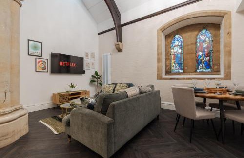 Crosby Apartment | Rare Historic Church Stained Glass Parking