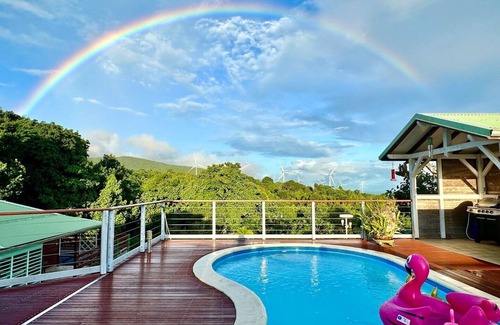 Sainte-Rose Villa | Rejuvenate at Villa Colibri, pool overlooking the forest & Caribbean Sea!