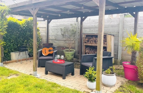 Fermanville Apartment | Relaxation area 300m from Cap Levi beach La Mondree Fermanville