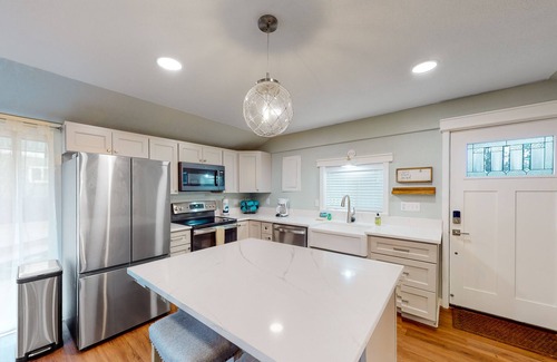 Netarts House | Renovated, dog-friendly cottage with a covered porch, deck, yard, & washer/dryer