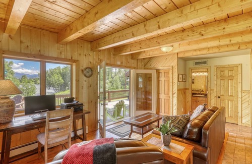 Pagosa Springs House | Riverfront Escape w/Hot Tub, Pond, Fire Pit, Stables, Deck, and River Access Near Downtown Pagosa!