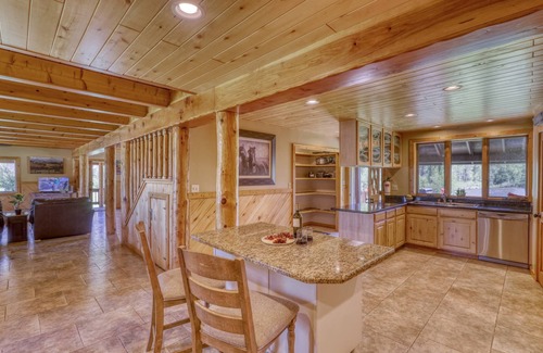 Pagosa Springs House | Riverfront Escape w/Hot Tub, Pond, Fire Pit, Stables, Deck, and River Access Near Downtown Pagosa!