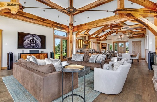 Wilson House | RMR: Teton Manor w/Outdoor Oasis, Views & Pond in Wilson,WY