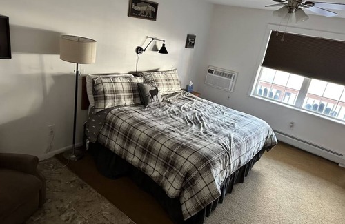 Schroon Lake Hotel | Room 103 king bed .