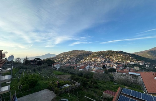 Piazza-Tralia-Pendolo Apartment | Room 'Pompei Con Vista Vesuvio' with Mountain View, Wi-Fi and Air Conditioning