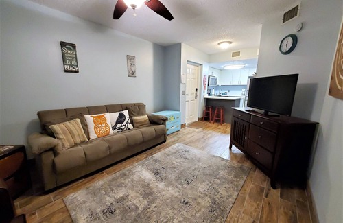 Port Canaveral Condo | Royal Mansions Oceanview Condo - Pool, Hot Tub, Beach Access, Sleeps 4