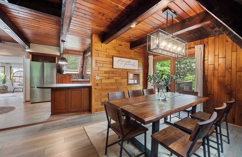 LaFayette Ski Chalet | Rustic A Frame Cabin. Nature retreat on 4 acres! 15 minutes from 3 waterfalls